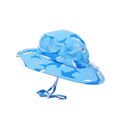 Flap Happy Babies'  Upf 50+ Outdoor Adventure Sun Hat For Kids In Shark Cyclone