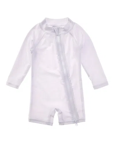 Flap Happy Kids' White Rash Guard Romper
