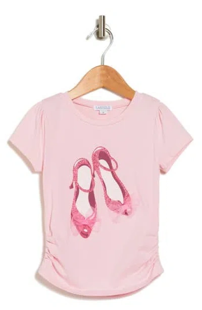 Flapdoodles Kids' Appliqué Graphic T-shirt In Pink