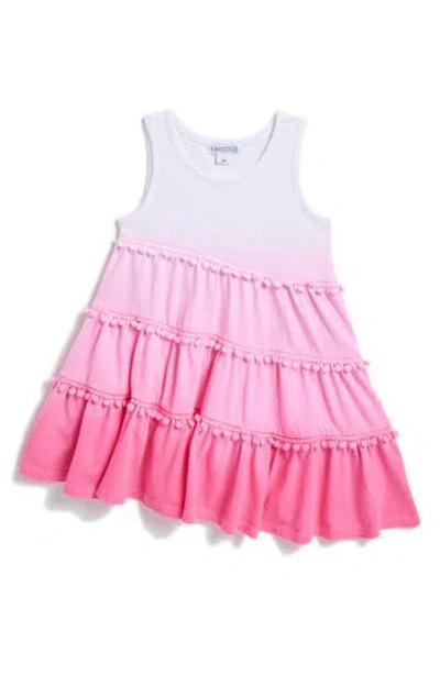 Flapdoodles Kids' Dip Dye Jersey Dress In Pink