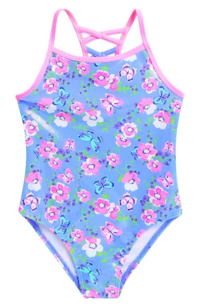 Flapdoodles Kids' Foil Print One-piece Swimsuit