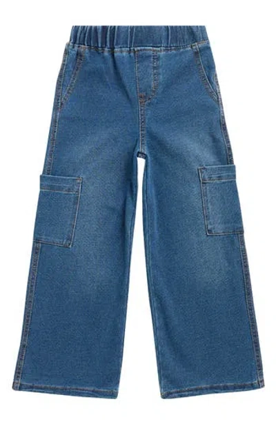 Flapdoodles Kids' Knit Cargo Pants In Blue