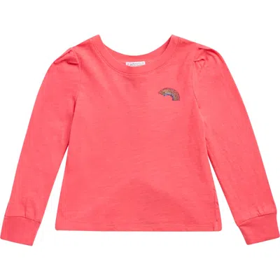 Flapdoodles Kids' Puff Sleeve Top In Pink
