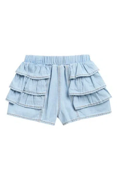 Flapdoodles Kids' Ruffle Tiered Shorts In Blue
