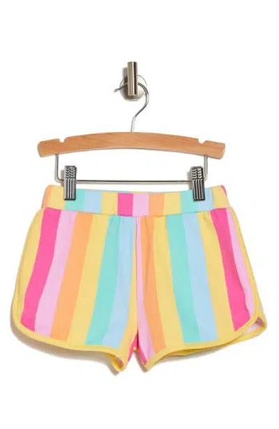 Flapdoodles Kids' Stripe Terry Cloth Shorts In Multi Stripe