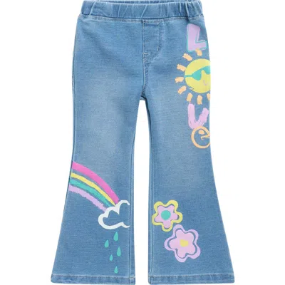 Flapdoodles Kids' Sunshine Flare Denim Pants In Blue