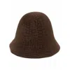 Flapper Cracked-texture Bucket Hat