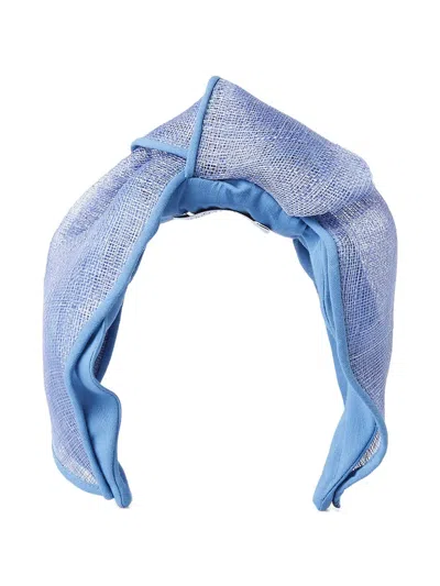 Flapper Stella Knotted Hair Band In Blue