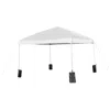 Flash Furniture 10'x10' White Event Straight Leg Canopy Tent With Sandbags And Wheeled Case In White