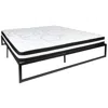 Flash Furniture 14 In Metal Platform Bed Frame In A Box (no Box Spring Required) - King In White