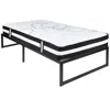 Flash Furniture 14 In Metal Platform Bed Frame With 12 In Mattress - Twin In Black