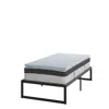 Flash Furniture 14 In Metal Platform Bed Frame With 12 In Mattress And 2 In Topper - Twin In Gray