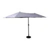 Flash Furniture 15 Ft Triple Head Patio Umbrella With Crank And Easy Lift Functionality In Gray In Gray