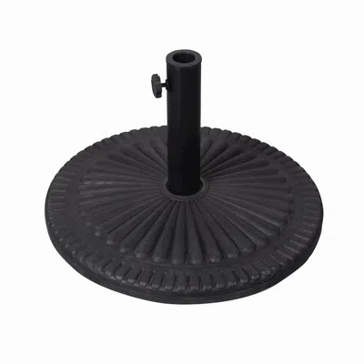 Flash Furniture 19.25" Round Umbrella Base Stand For Residential Or Commercial Purposes, Black