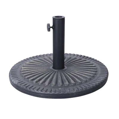 Flash Furniture 19.25" Round Umbrella Base Stand For Residential Or Commercial Purposes, Bronze