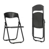 Flash Furniture 2 Pack 500 Lb. Capacity Heavy Duty Black Plastic Folding Chair In Black