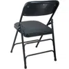 Flash Furniture 2-pack Advantage Black Padded Metal Folding Chair - Black 1-in Fabric Seat In Black