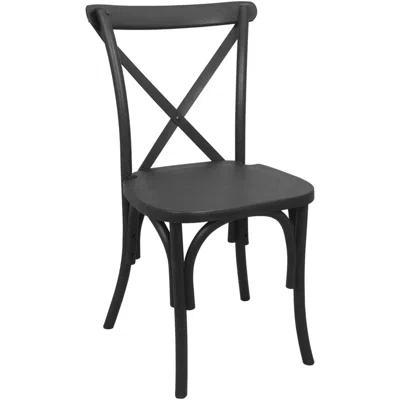 Flash Furniture 2-pack Advantage Black Resin X-back Chair