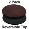 Flash Furniture 2 Pk. 36'' Round Table Top With Black Or Mahogany Reversible Laminate Top In Brown