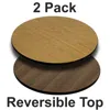 Flash Furniture 2 Pk. 36'' Round Table Top With Natural Or Walnut Reversible Laminate Top In Brown
