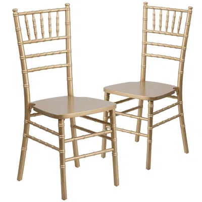 Flash Furniture 2 Pk. Hercules Series Gold Wood Chiavari Chair