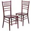 Flash Furniture 2 Pk. Hercules Series Mahogany Wood Chiavari Chair In Red