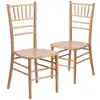 Flash Furniture 2 Pk. Hercules Series Natural Wood Chiavari Chair In Brown