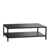 Flash Furniture 2 Tier Patio Coffee Table Black Coffee Table, Porch, Or Poolside-steel Leg Frame In Black