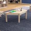 Flash Furniture 20.75 X 47.25 X 14.5 In. Bright Beginnings Commercial Grade Wooden Trapezoid Preschool Classroom Act