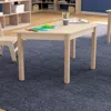 Flash Furniture 20.75 X 47.25 X 21 In. Bright Beginnings Commercial Grade Wooden Trapezoid Preschool Classroom Activ