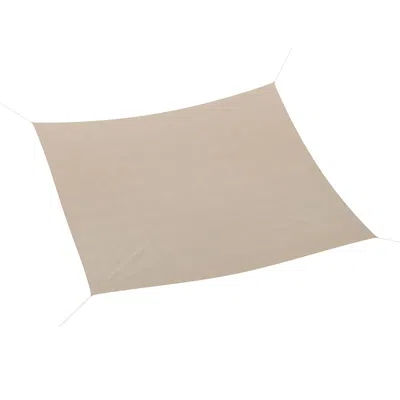 Flash Furniture 20ft Rectangle Sun Sail Shade Canopy With Included Nylon Attachment Ropes, Sand In Brown