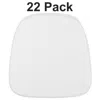 Flash Furniture 22 Pk. Soft Snow White Fabric Chiavari Chair Cushion In White