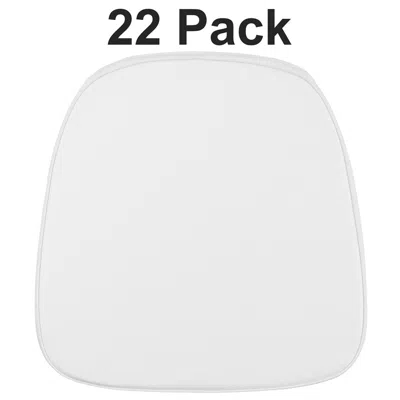 Flash Furniture 22 Pk. Soft Snow White Fabric Chiavari Chair Cushion
