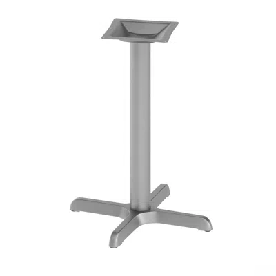 Flash Furniture 22'' X 22'' Restaurant Table X-base With 3'' Dia. Table Height Column, Silver