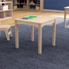 Flash Furniture 23.5 X 21.25 In. Bright Beginnings Commercial Grade Wooden Square Preschool Classroom Activity Table