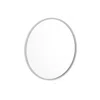 Flash Furniture 24" Round Silver Metal Framed Wall Mirror In White