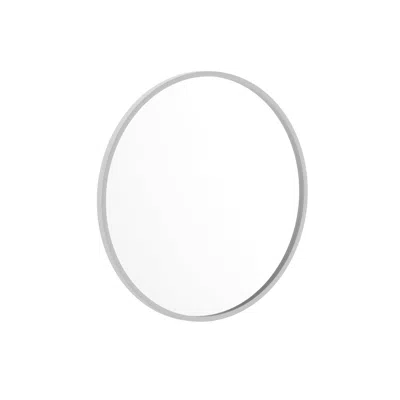 Flash Furniture 24" Round Silver Metal Framed Wall Mirror In White