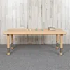 Flash Furniture 24 X 48 In. Rectangular Plastic Height Adjustable Activity Table, Natural Color
