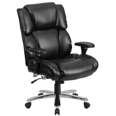 Flash Furniture 24/7 Intensive Use Big & Tall 400 Lb. Rated Black Executive Lumbar Office Chair