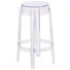Flash Furniture 29.75'' High Transparent Barstool In Purple