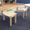 Flash Furniture 29.5 X 59 X 14.5 In. Bright Beginnings Commercial Grade Wooden Half Circle Preschool Classroom Activ