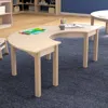Flash Furniture 29.5 X 59 X 18 In. Bright Beginnings Commercial Grade Wooden Half Circle Preschool Classroom Activit
