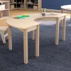 Flash Furniture 29.5 X 59 X 21 In. Bright Beginnings Commercial Grade Wooden Half Circle Preschool Classroom Activit