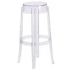 Flash Furniture 29.75'' High Transparent Barstool In Purple