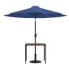 Flash Furniture 3 Piece Patio Table Set - 35" Patio Table With Navy Umbrella And Base In Multi