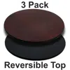 Flash Furniture 3 Pk. 30'' Round Table Top With Black Or Mahogany Reversible Laminate Top In Brown
