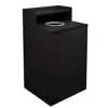 Flash Furniture 32 Gallon Commercial Trash Can Enclosure, Black In Black