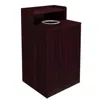 Flash Furniture 32 Gallon Commercial Trash Can Enclosure, Mahogany In Brown