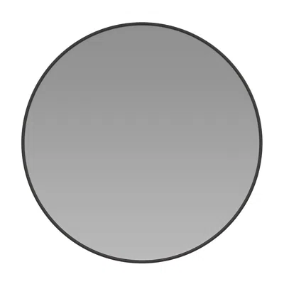 Flash Furniture 36" Round Black Metal Framed Wall Mirror