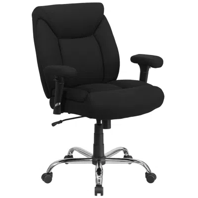 Flash Furniture 400 Lb. Rated Black Fabric Deep Tufted Swivel Task Office Chair